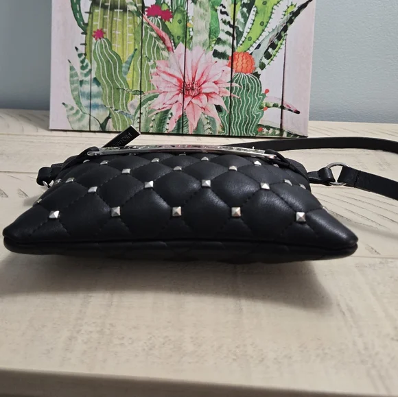 Michael Kors Women's MK Quilted Studded Multi-Bag-Black/Silver- EUC - Picture 7 of 16